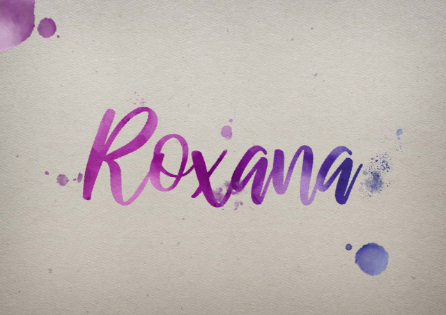 Free photo of Roxana Watercolor Name DP