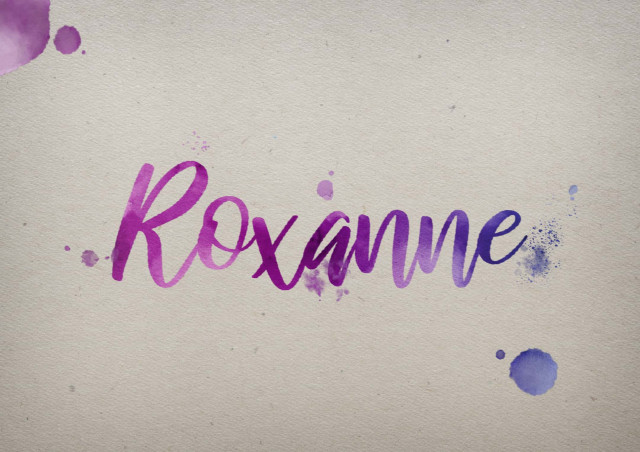 Free photo of Roxanne Watercolor Name DP