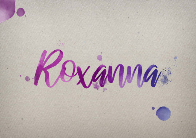 Free photo of Roxanna Watercolor Name DP