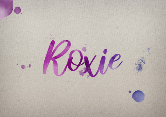 Free photo of Roxie Watercolor Name DP