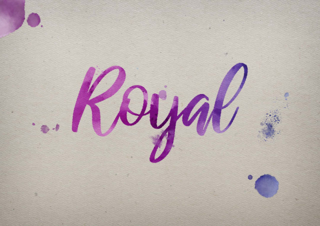 Free photo of Royal Watercolor Name DP