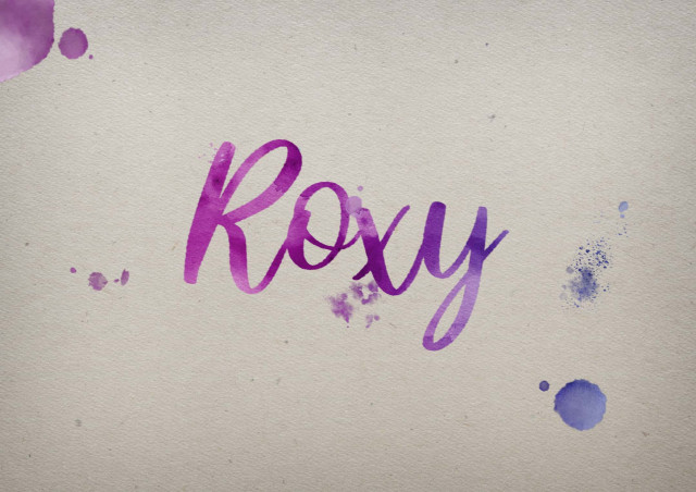 Free photo of Roxy Watercolor Name DP
