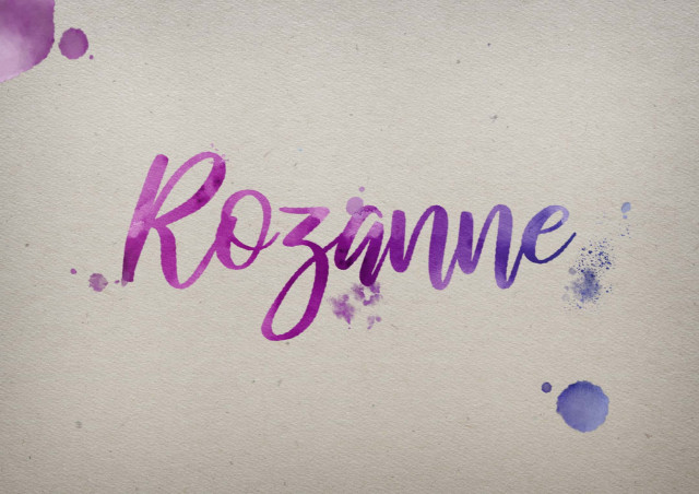 Free photo of Rozanne Watercolor Name DP