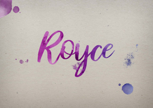 Free photo of Royce Watercolor Name DP