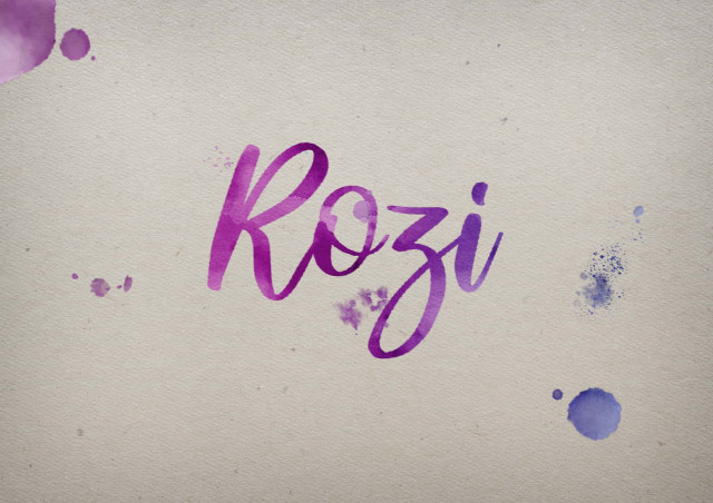 Free photo of Rozi Watercolor Name DP