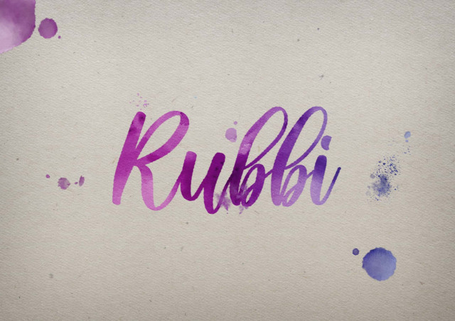 Free photo of Rubbi Watercolor Name DP
