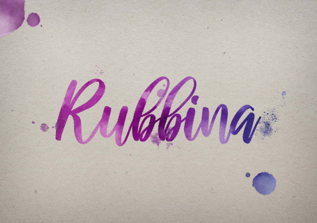 Free photo of Rubbina Watercolor Name DP