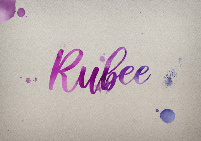 Free photo of Rubee Watercolor Name DP