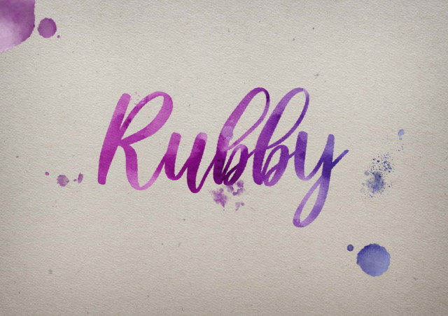 Free photo of Rubby Watercolor Name DP