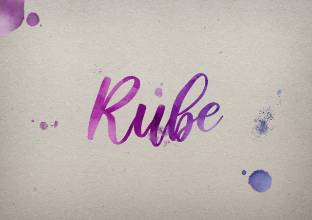 Free photo of Rube Watercolor Name DP