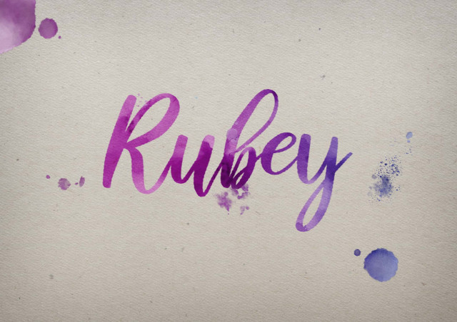 Free photo of Rubey Watercolor Name DP