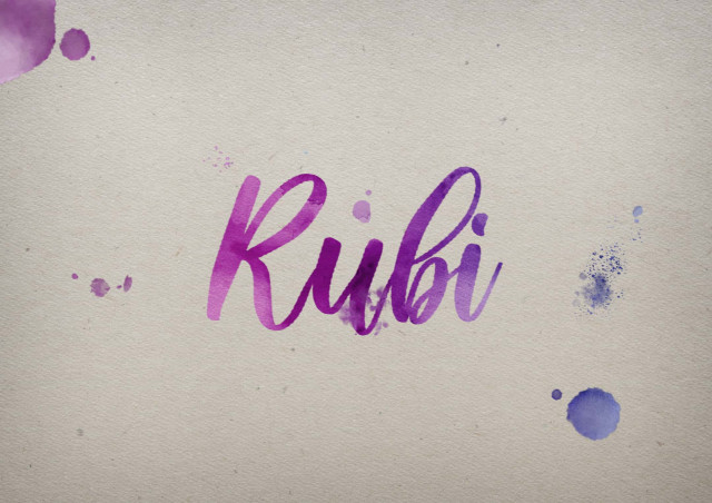 Free photo of Rubi Watercolor Name DP