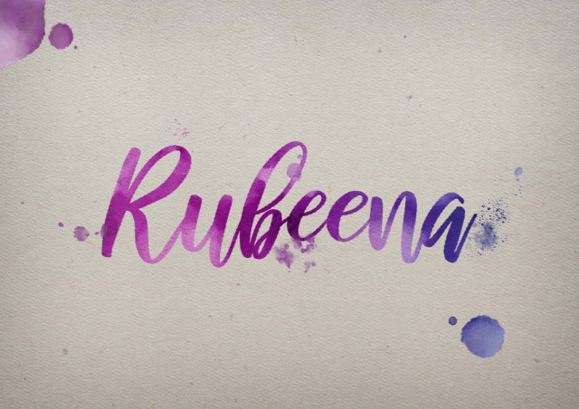 Free photo of Rubeena Watercolor Name DP