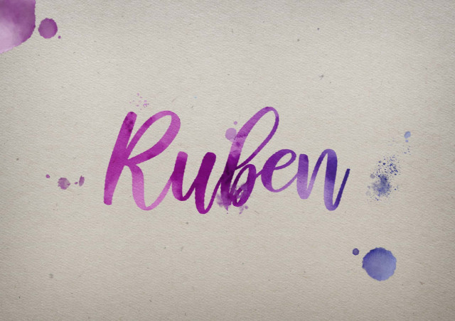 Free photo of Ruben Watercolor Name DP