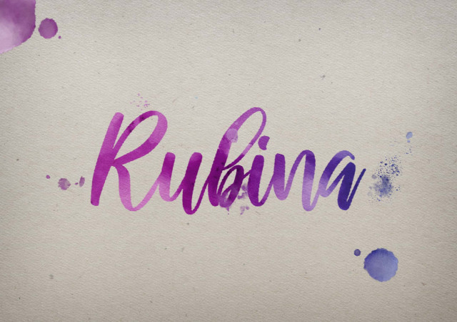 Free photo of Rubina Watercolor Name DP