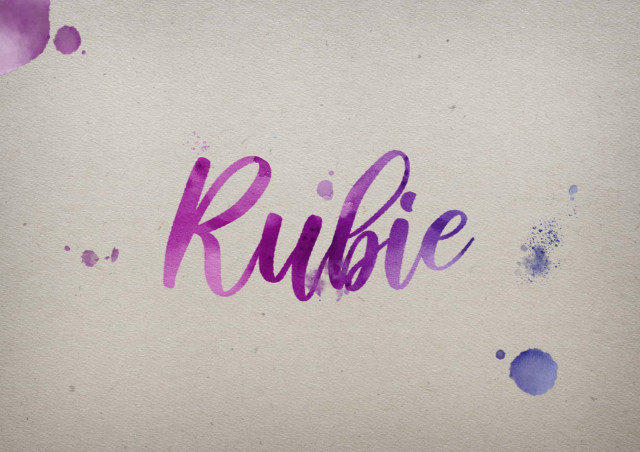 Free photo of Rubie Watercolor Name DP