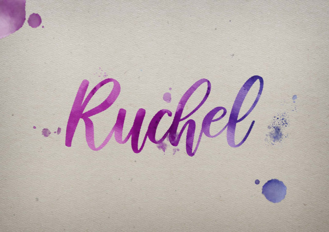 Free photo of Ruchel Watercolor Name DP