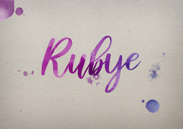 Free photo of Rubye Watercolor Name DP