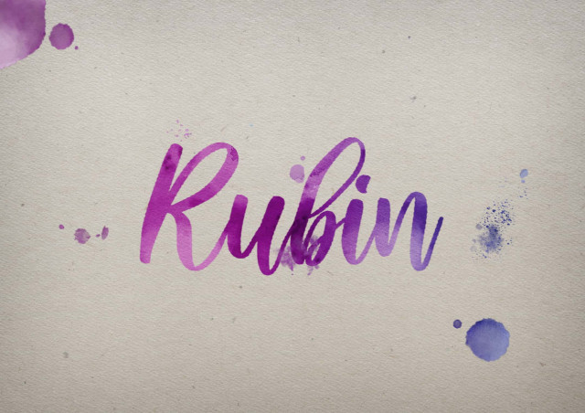 Free photo of Rubin Watercolor Name DP