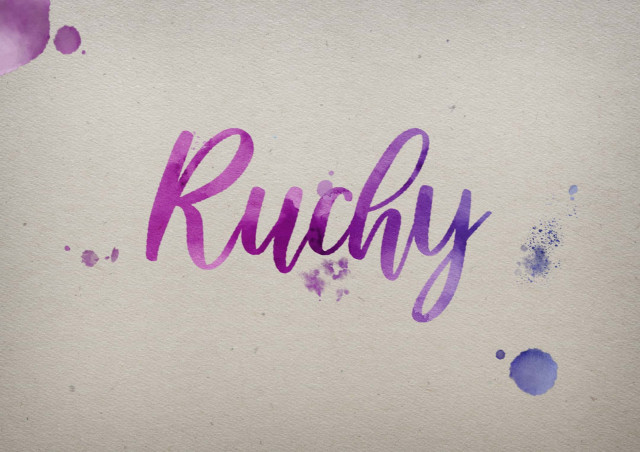 Free photo of Ruchy Watercolor Name DP