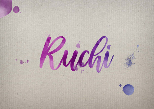 Free photo of Ruchi Watercolor Name DP