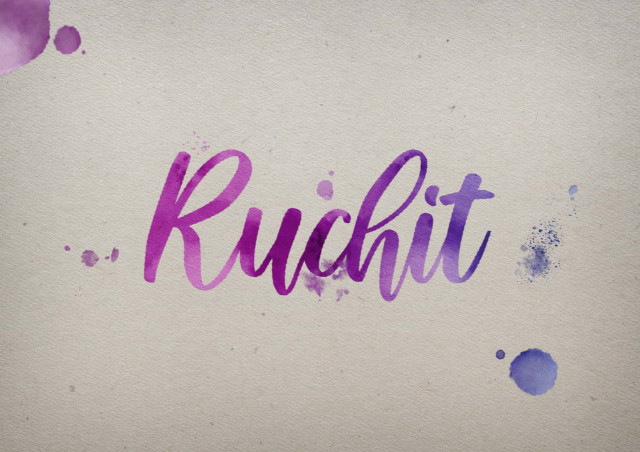 Free photo of Ruchit Watercolor Name DP