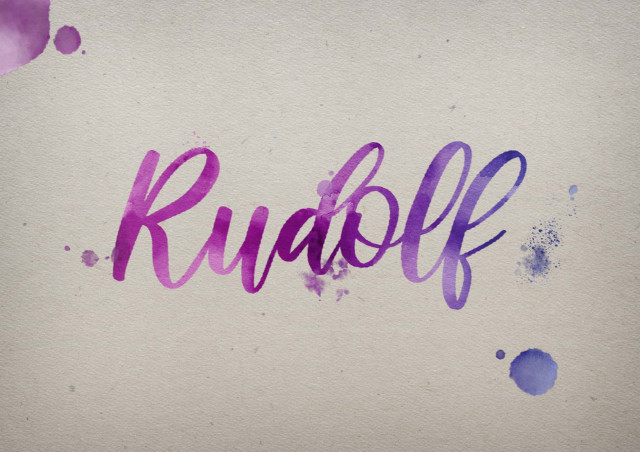 Free photo of Rudolf Watercolor Name DP