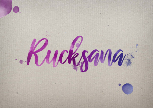 Free photo of Rucksana Watercolor Name DP