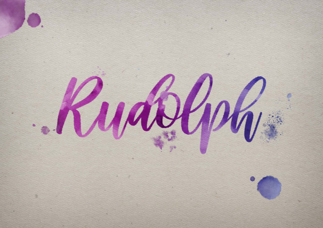 Free photo of Rudolph Watercolor Name DP