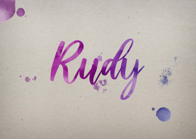 Free photo of Rudy Watercolor Name DP