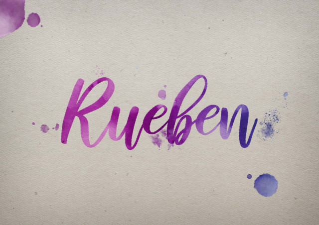 Free photo of Rueben Watercolor Name DP