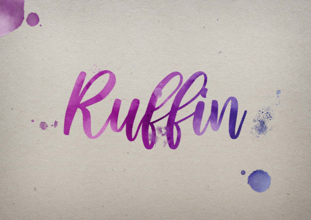 Free photo of Ruffin Watercolor Name DP