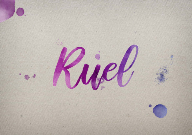 Free photo of Ruel Watercolor Name DP