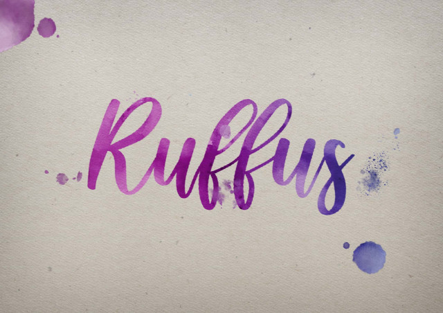 Free photo of Ruffus Watercolor Name DP