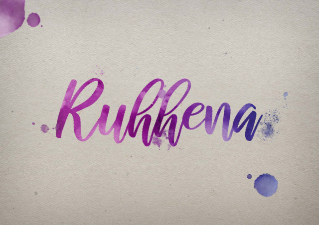 Free photo of Ruhhena Watercolor Name DP