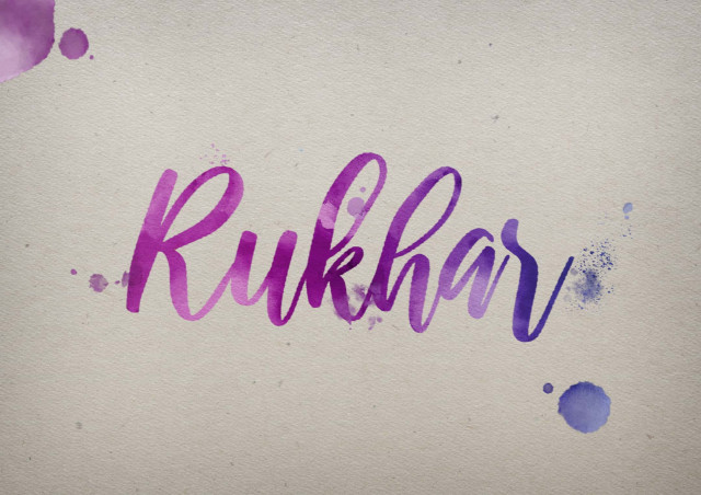 Free photo of Rukhar Watercolor Name DP