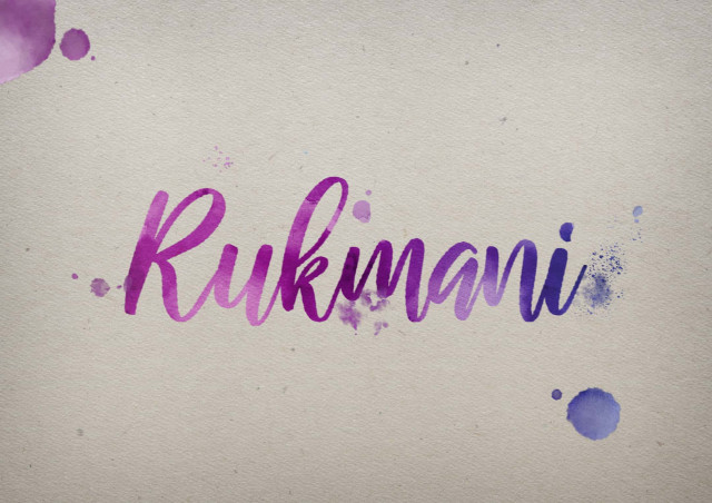 Free photo of Rukmani Watercolor Name DP