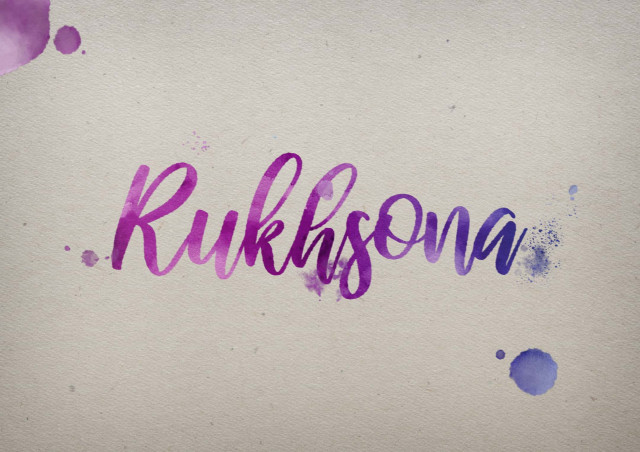 Free photo of Rukhsona Watercolor Name DP