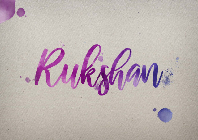 Free photo of Rukshan Watercolor Name DP