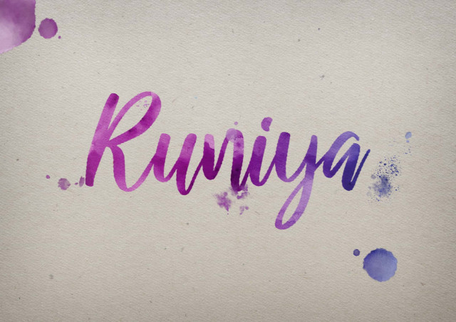 Free photo of Runiya Watercolor Name DP