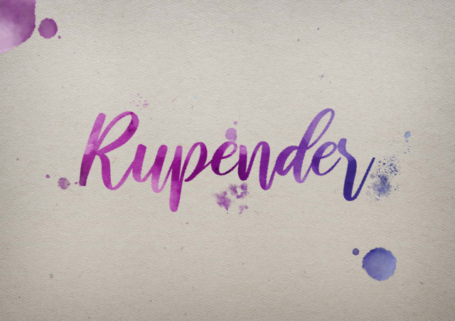 Free photo of Rupender Watercolor Name DP