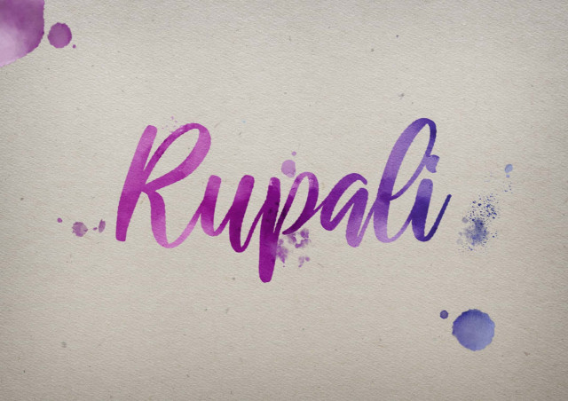 Free photo of Rupali Watercolor Name DP