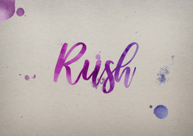 Free photo of Rush Watercolor Name DP