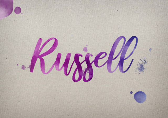 Free photo of Russell Watercolor Name DP