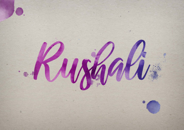 Free photo of Rushali Watercolor Name DP