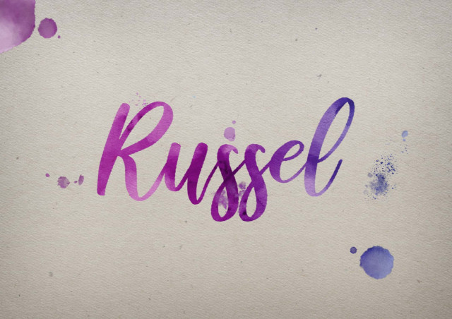 Free photo of Russel Watercolor Name DP