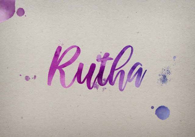 Free photo of Rutha Watercolor Name DP