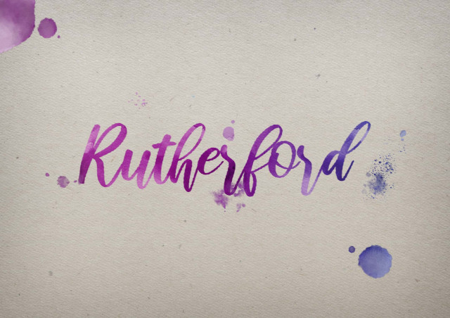 Free photo of Rutherford Watercolor Name DP