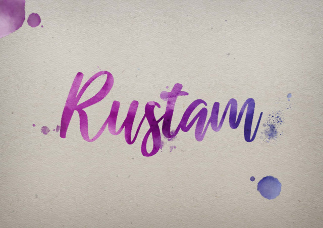 Free photo of Rustam Watercolor Name DP