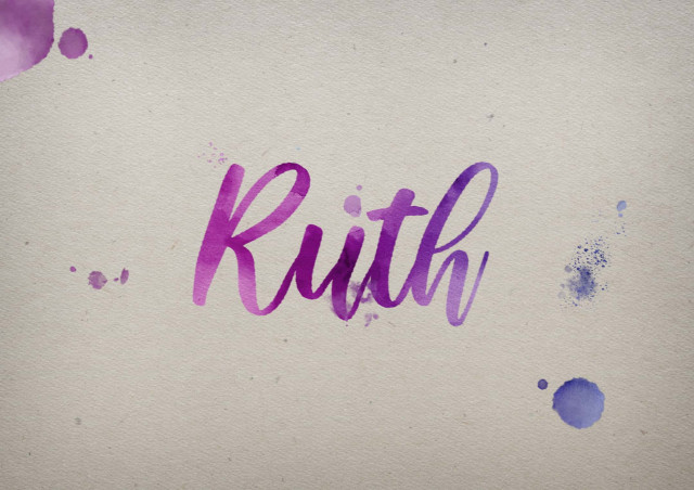 Free photo of Ruth Watercolor Name DP